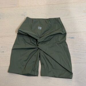 CSB Green Biker Shorts